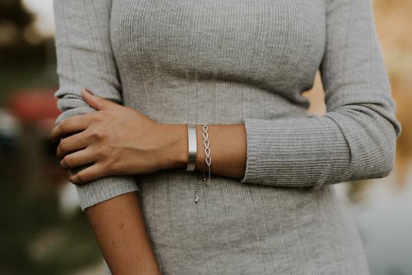Lunavit Magnetschmuck Armband als stylisches und schickes Schmuck Accessoire in Silber